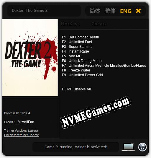 Dexter: The Game 2: Trainer +9 [v1.4]