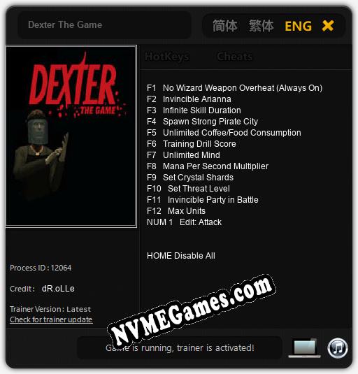 Dexter The Game: Cheats, Trainer +13 [dR.oLLe]