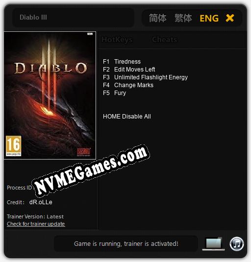 Diablo III: Treinador (V1.0.15)