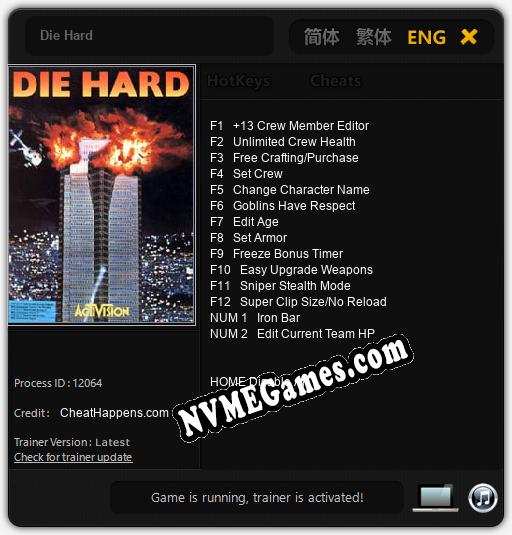 Die Hard: Trainer +14 [v1.9]