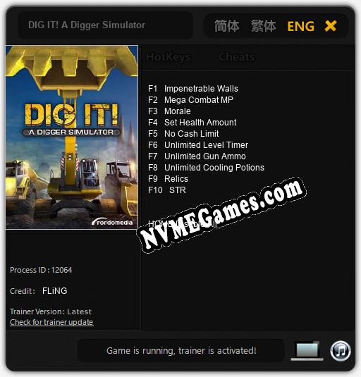 Treinador liberado para DIG IT! A Digger Simulator [v1.0.2]