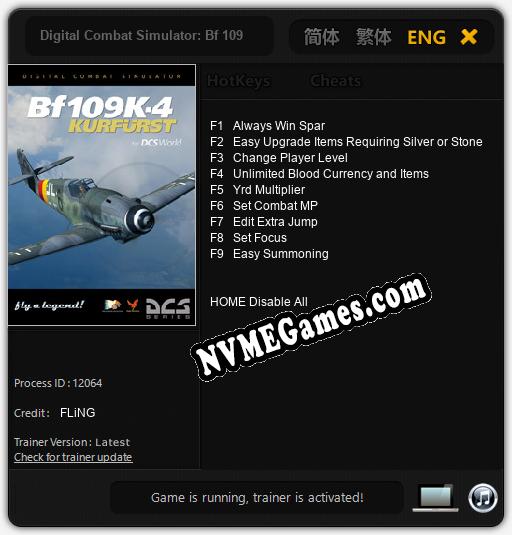 Digital Combat Simulator: Bf 109 K-4 Kurfürst: Trainer +9 [v1.5]