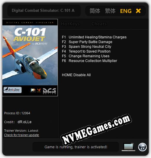 Treinador liberado para Digital Combat Simulator: C-101 Aviojet [v1.0.3]