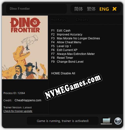 Treinador liberado para Dino Frontier [v1.0.4]