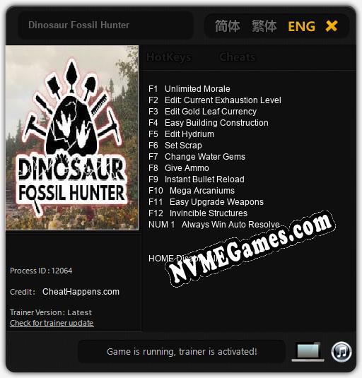 Dinosaur Fossil Hunter: Trainer +13 [v1.9]