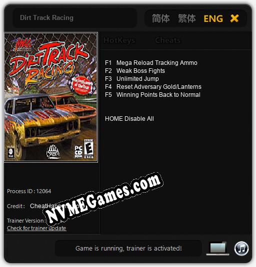 Dirt Track Racing: Treinador (V1.0.57)