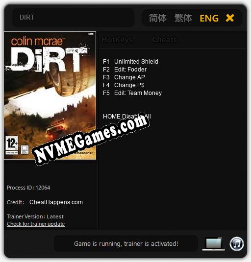 DiRT: Trainer +5 [v1.5]