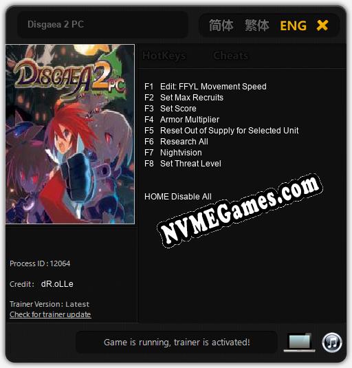 Disgaea 2 PC: Trainer +8 [v1.7]