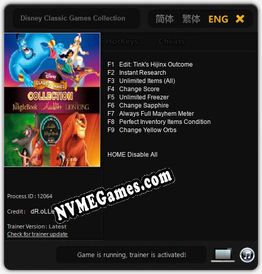 Disney Classic Games Collection: Trainer +9 [v1.5]