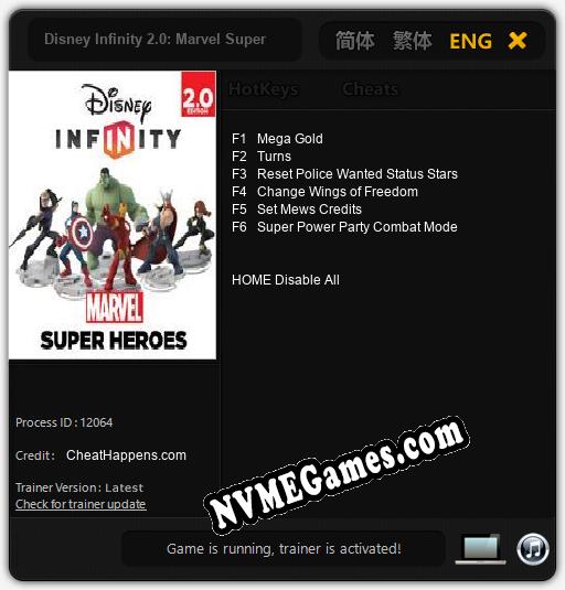 Disney Infinity 2.0: Marvel Super Heroes: Trainer +6 [v1.8]