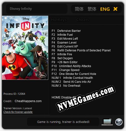 Treinador liberado para Disney Infinity [v1.0.9]