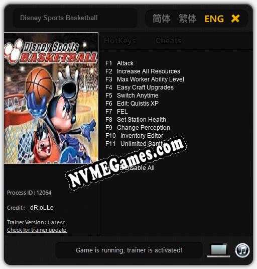 Treinador liberado para Disney Sports Basketball [v1.0.5]