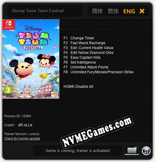 Disney Tsum Tsum Festival: Cheats, Trainer +8 [dR.oLLe]