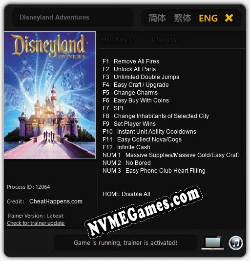 Disneyland Adventures: Cheats, Trainer +15 [CheatHappens.com]