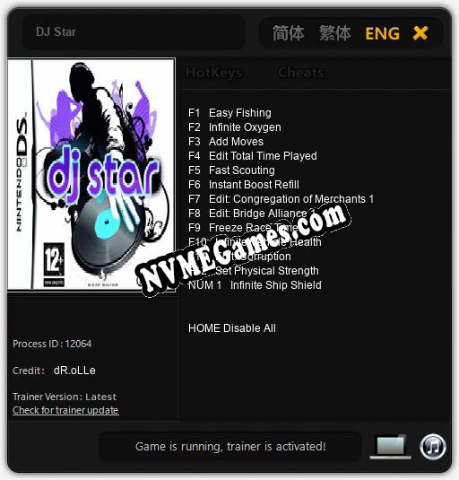 DJ Star: Trainer +13 [v1.4]