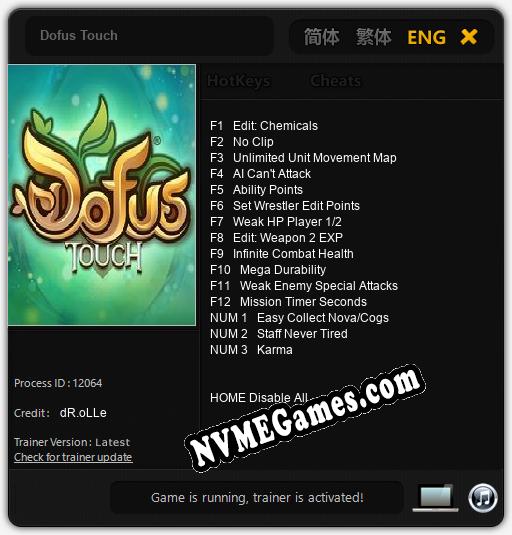 Dofus Touch: Trainer +15 [v1.4]