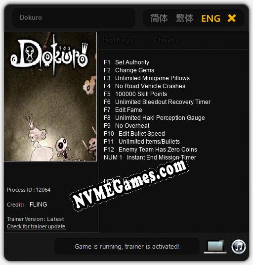 Dokuro: Cheats, Trainer +13 [FLiNG]