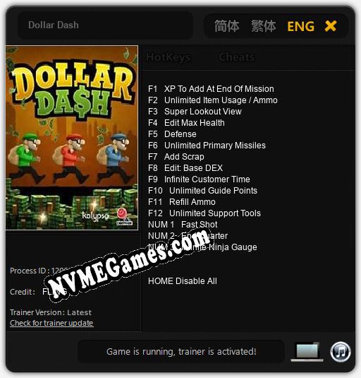 Dollar Dash: Treinador (V1.0.18)