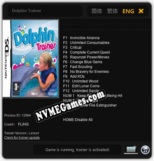 Treinador liberado para Dolphin Trainer [v1.0.5]