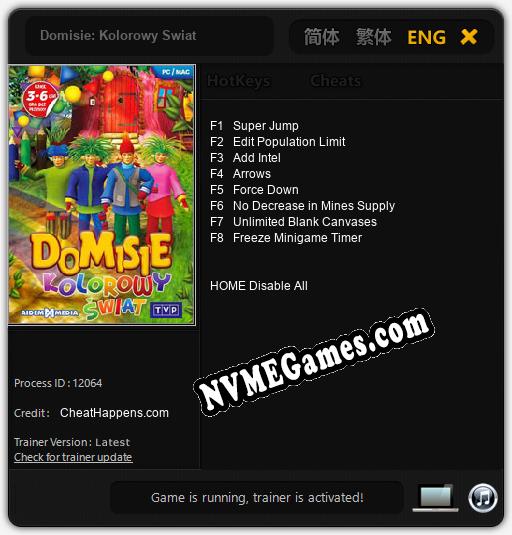 Domisie: Kolorowy Swiat: Cheats, Trainer +8 [CheatHappens.com]