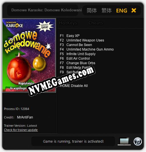 Domowe Karaoke: Domowe Koledowanie: Trainer +9 [v1.1]