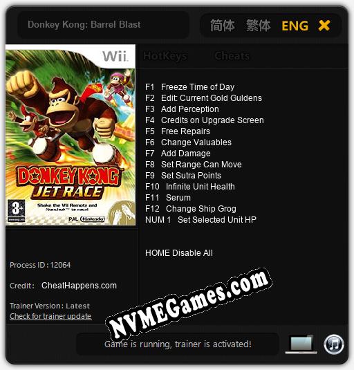 Donkey Kong: Barrel Blast: Trainer +13 [v1.5]