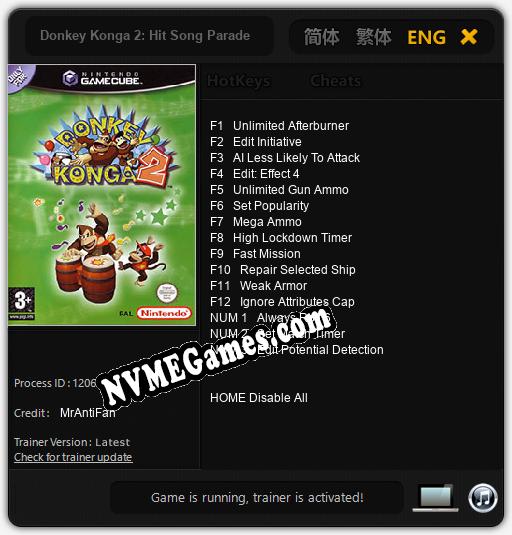 Donkey Konga 2: Hit Song Parade: Trainer +15 [v1.2]