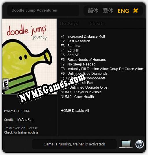 Treinador liberado para Doodle Jump Adventures [v1.0.3]