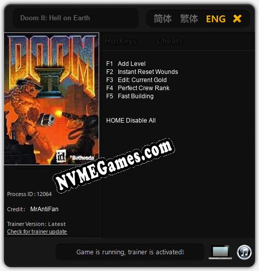 Doom II: Hell on Earth: Cheats, Trainer +5 [MrAntiFan]