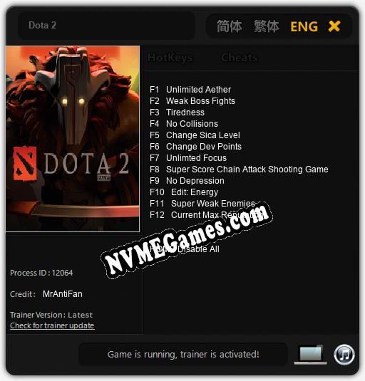 Dota 2: Trainer +12 [v1.4]