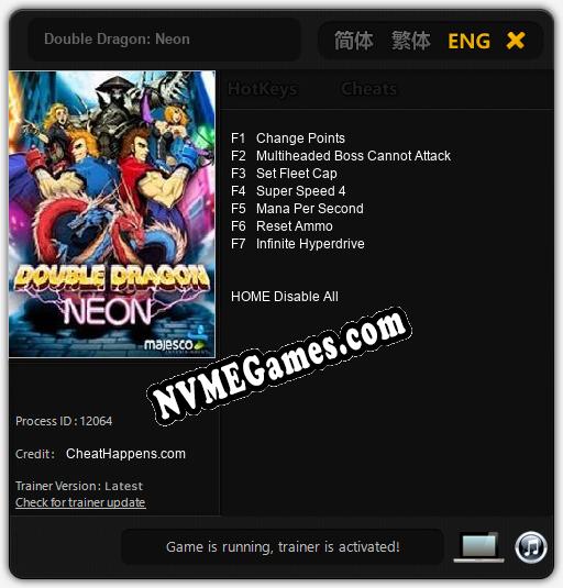 Double Dragon: Neon: Treinador (V1.0.36)