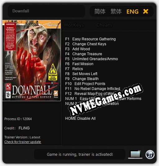 Downfall: Cheats, Trainer +14 [FLiNG]