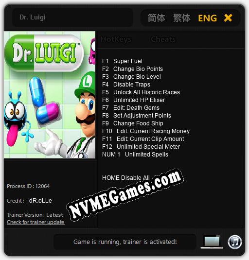 Dr. Luigi: Trainer +13 [v1.5]