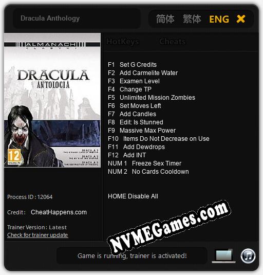 Dracula Anthology: Trainer +14 [v1.9]