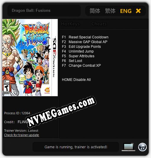 Dragon Ball: Fusions: Cheats, Trainer +7 [FLiNG]