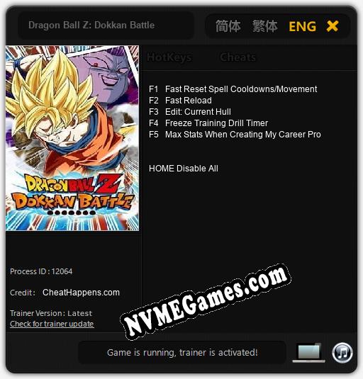 Treinador liberado para Dragon Ball Z: Dokkan Battle [v1.0.3]