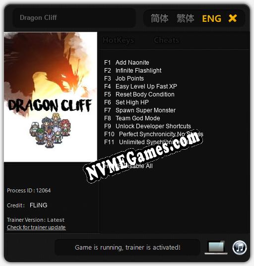 Dragon Cliff: Treinador (V1.0.68)