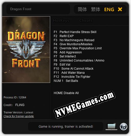 Treinador liberado para Dragon Front [v1.0.6]