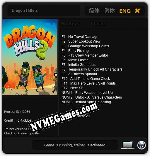 Dragon Hills 2: Treinador (V1.0.81)