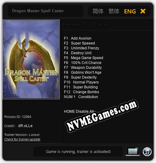 Dragon Master Spell Caster: Cheats, Trainer +13 [dR.oLLe]