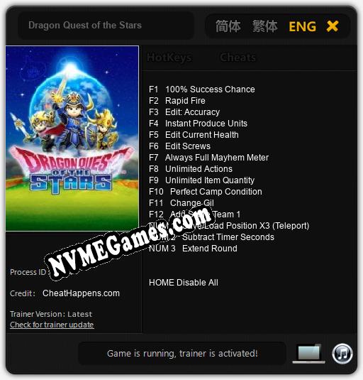 Dragon Quest of the Stars: Trainer +15 [v1.5]