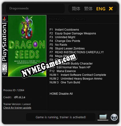 Dragonseeds: Trainer +15 [v1.2]