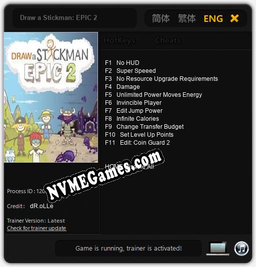 Draw a Stickman: EPIC 2: Cheats, Trainer +11 [dR.oLLe]