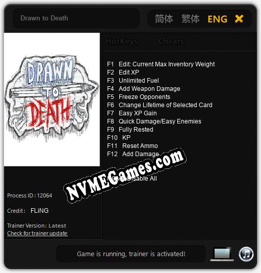 Drawn to Death: Trainer +12 [v1.5]