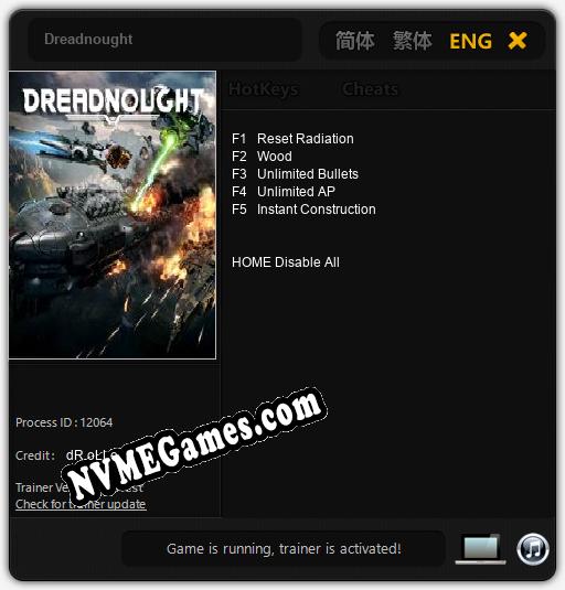 Dreadnought: Cheats, Trainer +5 [dR.oLLe]