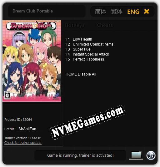 Dream Club Portable: Treinador (V1.0.57)