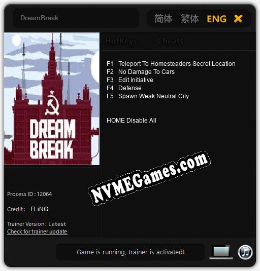 Treinador liberado para DreamBreak [v1.0.4]