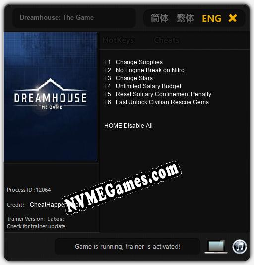 Dreamhouse: The Game: Cheats, Trainer +6 [CheatHappens.com]