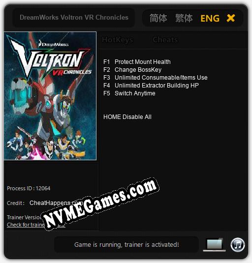 DreamWorks Voltron VR Chronicles: Treinador (V1.0.79)