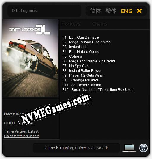 Drift Legends: Cheats, Trainer +12 [MrAntiFan]